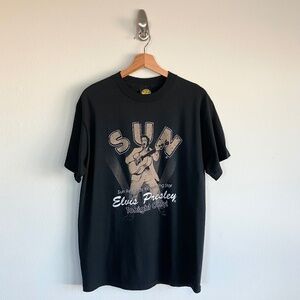 Elvis Presley Sun Records by Steady Black Tee  Size Medium